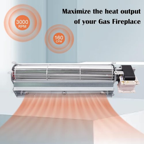 Hiorucet Fireplace Blower Fan Kit - Replacement for Desa Tech, FMI, Vanguard | Fits GA3650A, GA3700, GA3750A