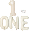 Regine Switzerland 40-Inch Beige Number 1 Balloon - Elegant First Birthday Decoration for Boys & Girls