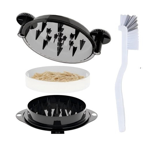 Chicken Shredder Tool Twist Meat Shredder Large-Shredding Tools with Stainless Steel Spikes Chicken Breast, Pulled Pork, Beef Black&Black