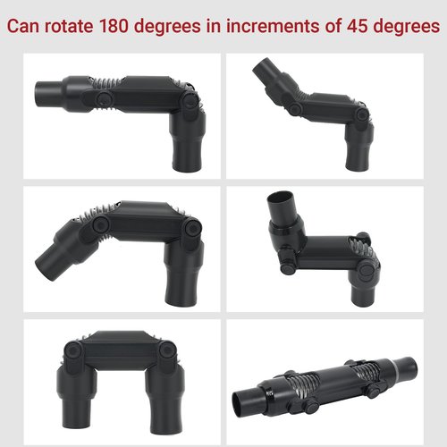 EZ SPARES Compatible with acuum Cleaner,Multi-Angle Hose 1 1/4inch 32mm Adapter Vacuum Plastic Curved Handle Bent End Hose Wand