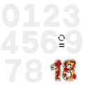 8 Inch Number Cake Mold Baking Forms Moulds,9 Pieces 0-8 Cake Number Stencils,Number Cake Pans,Flat Plastic Mold Numerical Templates Cutting for DIY Cakes/Cookies