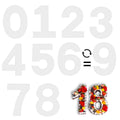 12 Inch Number Cake Mold Baking Forms Moulds,9 Pieces 0-8 Cake Number Stencils,Number Cake Pans,Flat Plastic Mold Numerical Templates Cutting for DIY Cakes/Cookies