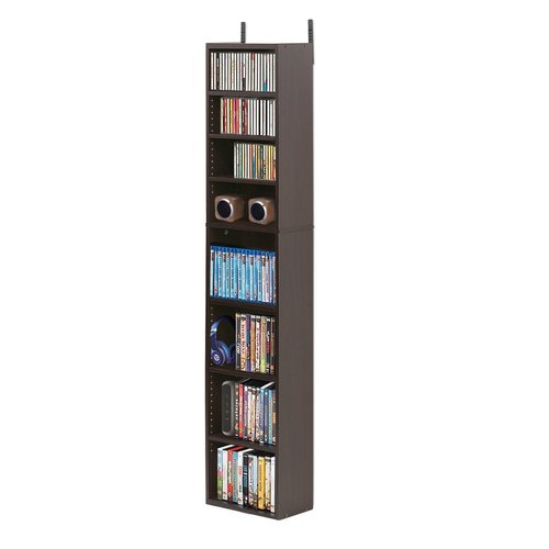 FURINNO Indo 8-Tier Media Tower, Espresso