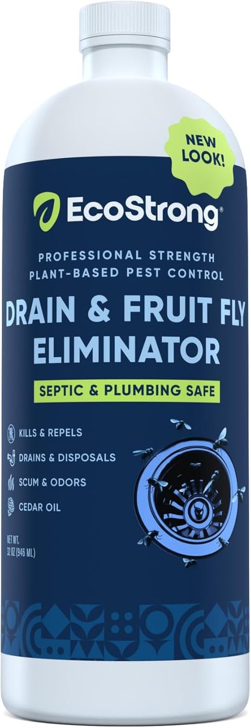 Fruit Fly Drain Treatment - Effective Drain Fly Eliminator for Gnats & Sewer Flies | 32 Fl Oz