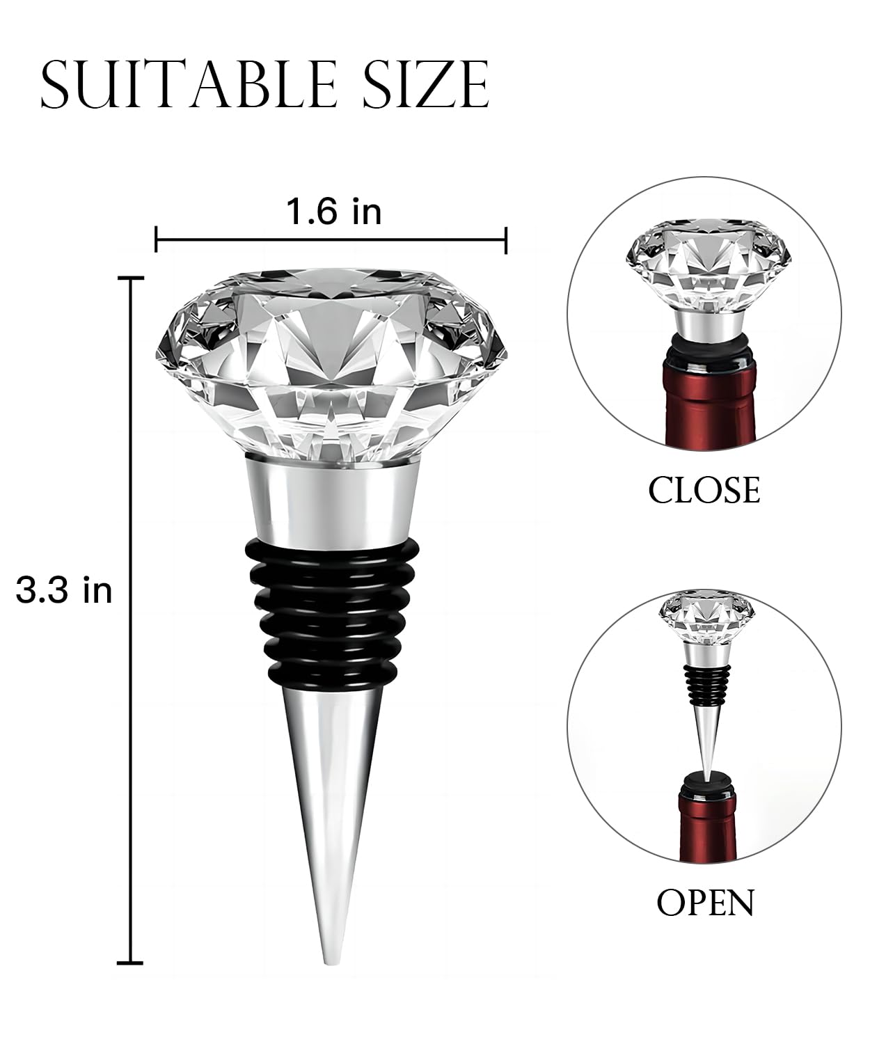 comfit Wedding Gifts for Couples 2026,Bridal Shower Gifts, His and Hers Gift,Whiskey Wine Glasses with Diamond Wine Stopper Set，Anniversary Christmas Gift for Couples，Hubby and Wifey