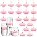 Nuanchu 20 Pcs Pink Floating Candles Centerpieces for Wedding 1.5 Inch Small Unscented Floating Candles Decoration for Valentine's Day Party Wedding Anniversary Holiday Party Gifts Home Pool Decor