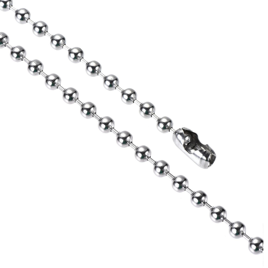 uxcell Pull Chain Extension 3.28 Ft Stainless Steel 6mm Beaded for Light Fan