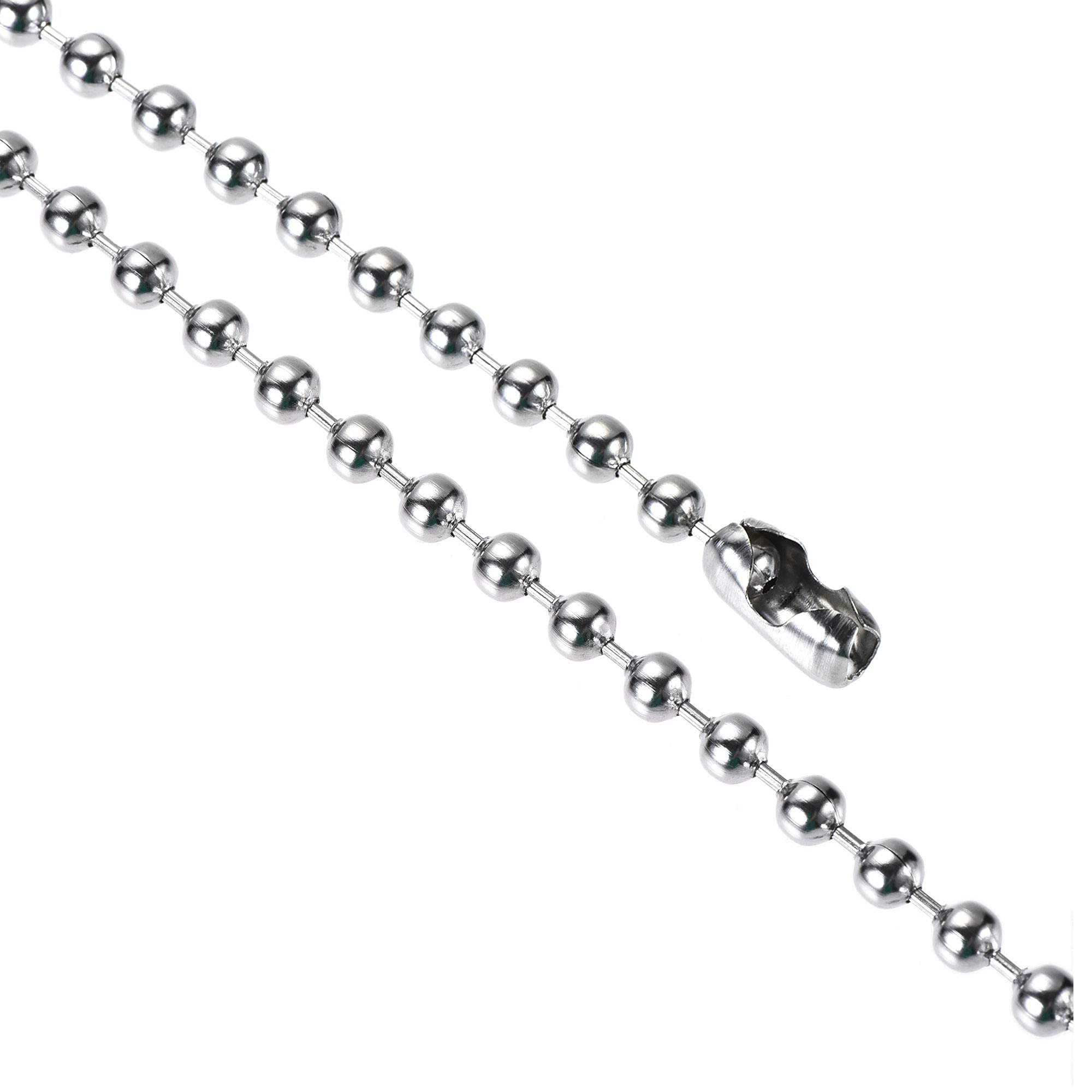 uxcell Pull Chain Extension 3.28 Ft Stainless Steel 6mm Beaded for Light Fan
