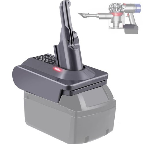 Upgrade V7/V8 Battery Adapter, for Milwaukee M18 18V Li-ion Battery, Replace for Dyson V7 and V8 Battery Series Cordless Stick Vacuum Cleaner (V7 V8 Common)