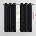 NICETOWN Blackout Curtains - Thermal Insulated Grommet Drapes for Cafe | Set of 2, 42"x48", Black