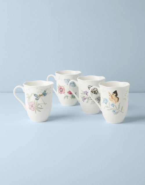 Lenox Butterfly Meadow 4-Piece Mug Set, 2.44, Multi