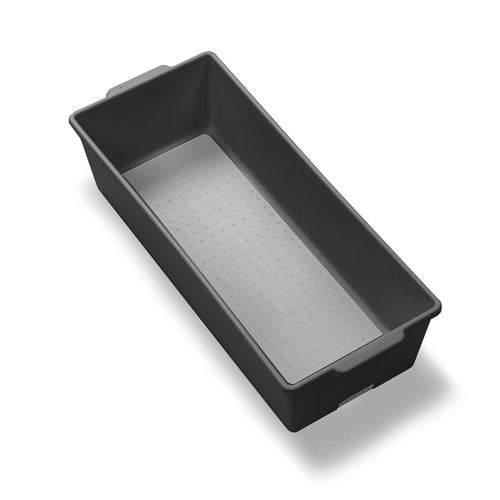 madesmart Deep Storage Bin, Multipurpose Organizer for Kitchen, Bathroom & Office, Organizer for Cutlery, Peeling Tools, Spatulas, Non Slip, Soft Grip Lining, Durable, Granite