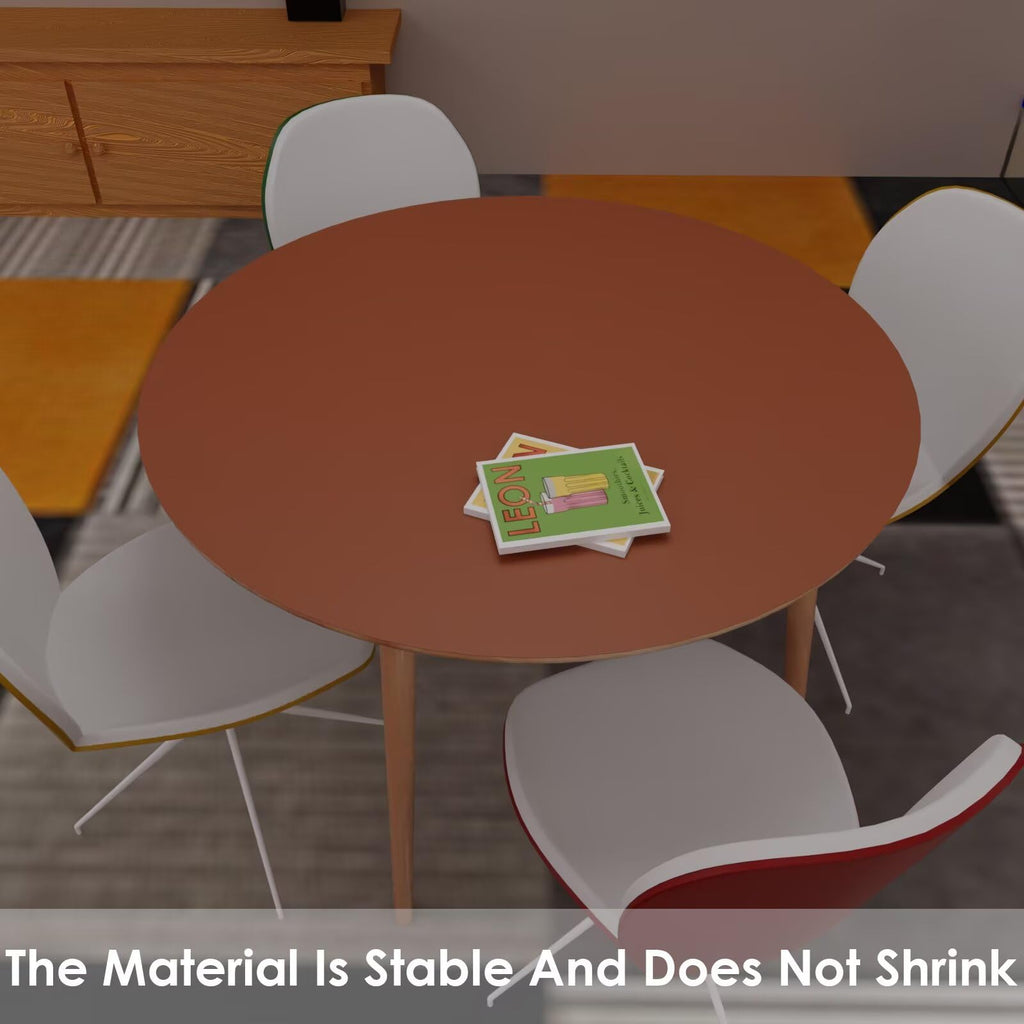 Zinkooat Small Round Table Cover - Can Be Used On Both Sides Waterproof and Easy to Clean Good Flatness Used for Coffee Table Dining Table(Brown+Gray Dia.24Inch)