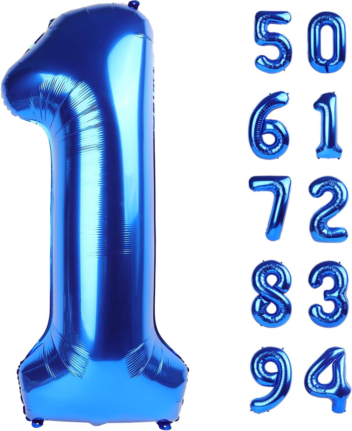 Regine Switzerland Giant Number 1 Balloon - 40 Inch Navy Blue Birthday Decoration for Boys