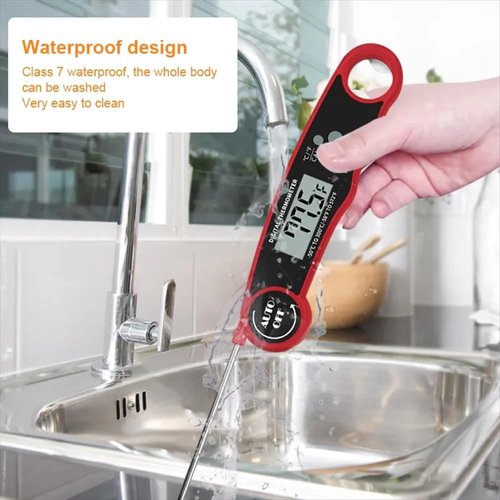 Digital Meat Thermometer - Instant Read Waterproof Design | Magnetic Probe & Backlit Display for Grill, BBQ, Cooking