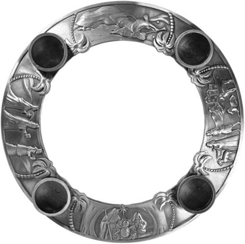Autom Nativity Scene Candleholder - 7 Inch Advent Wreath for Christmas Decor