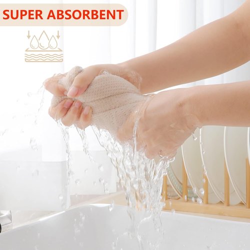 Homaxy 100% Cotton Waffle Weave Kitchen Dish Towels - Ultra Soft & Absorbent, 12-Pack, 13 x 28 Inches