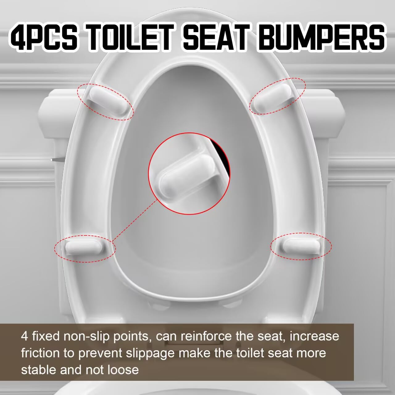 Premium Heavy-Duty Elongated (Oval) Toilet Seat (Oblong 18.5″), Soft Close & Silent, Metal Hinges, Quick-Attach Installation, Durable, Easy-Clean, White