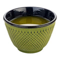 Restaurantware Tetsubin 4 Ounce Tea Cups 2 Hobnail Traditional Japanese Tea Cups - Enamel Coated Corrosion-Resistant Green Cast Iron Small Tea Cups Crack-Resistant Rust-Resistant