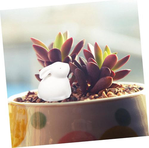 **Skiennix Ceramic Rabbit Figurine - Year of the Rabbit Desktop Bunny Decor | Perfect for Home & Office**