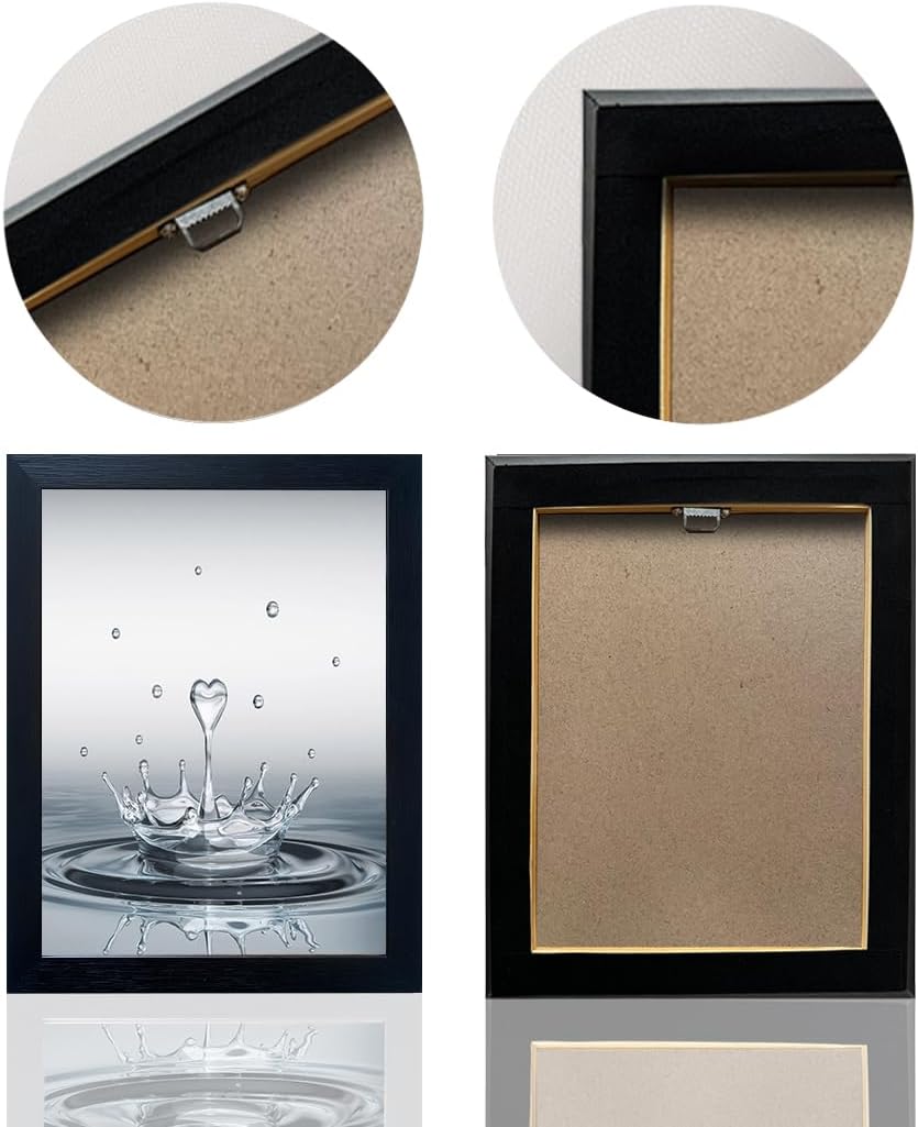 Skiennix Bathroom Wall Art - Modern Heart Water Drop Canvas Print | Black Framed Decor
