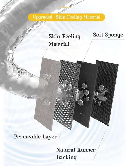 MontVoo Bath Mat - Non-Slip Rubber Backing | Quick-Dry Faux Suede - Grey 16x24" Shower Rug