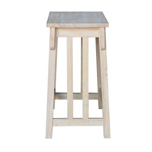 International Concepts 24-Inch Mission Counter Height Stool, Unfinished
