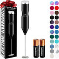Zulay Kitchen Powerful Frother Wand AA Batteries Included, Ultra Fast Handheld Drink Mixer, Comfort Milk Frother, Stainless Steel Whisker, Frother Handheld for Coffee, Protein & Matcha - Frothmate 2.0