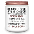 NANOOER Gifts for Wife Girlfriend Her - Best Mothers Day Gifts for Wife - Romantic Gift for Women Her, Unique Birthday, Anniversary, Christmas Novelty Present - Funny Lavender Scented Soy Candle
