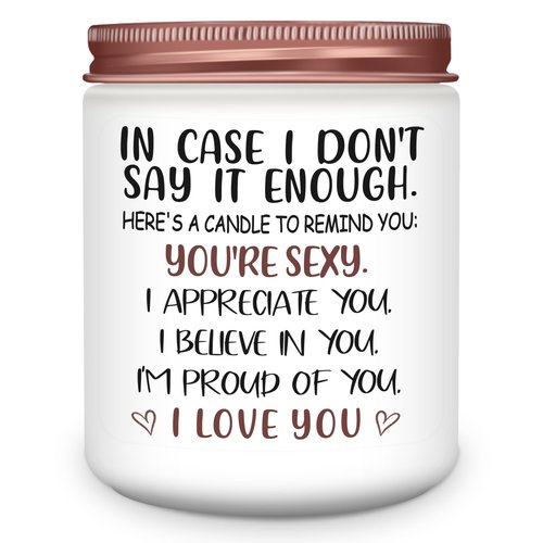 NANOOER Gifts for Wife Girlfriend Her - Best Mothers Day Gifts for Wife - Romantic Gift for Women Her, Unique Birthday, Anniversary, Christmas Novelty Present - Funny Lavender Scented Soy Candle