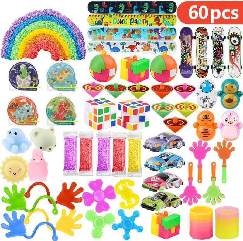 Soi-Meme 60 Pcs Carnival Treasure Box Toys - Mini Bulk Gifts & Classroom Prizes for Kids