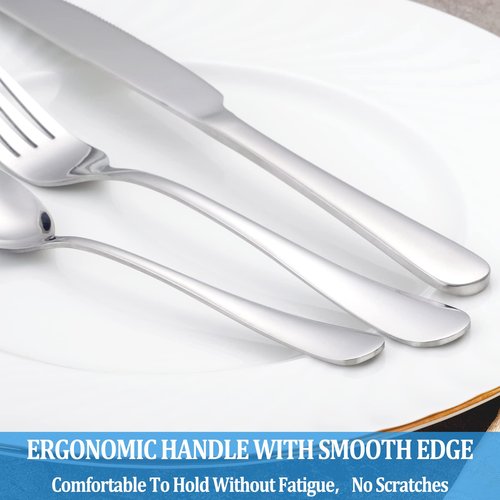 32 Pcs Teaspoons Set, Food Grade Stainless Steel Tea Spoons, Durable Small Spoons, Metal Dessert Spoon, Spoon Silverware for Home, Kitchen or Restaurant, Mirror Polished & Dishwasher Safe, 6.7-Inch