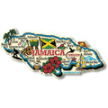 Jamaica Jumbo Country Map Magnet by Classic Magnets, 3D Rubber Vintage-Style Collectible Souvenirs and Gifts Made in The USA