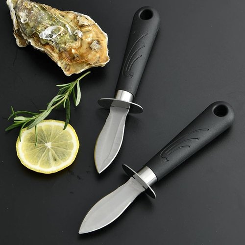 Oyster Shucker Set, 2-Piece Professional Oysters Shucking Knives and Cut Resistant Gloves for Oysters, Clams & Shellfish Opener Kit for Home Kitchen, Oyster Bar & Seafood Party