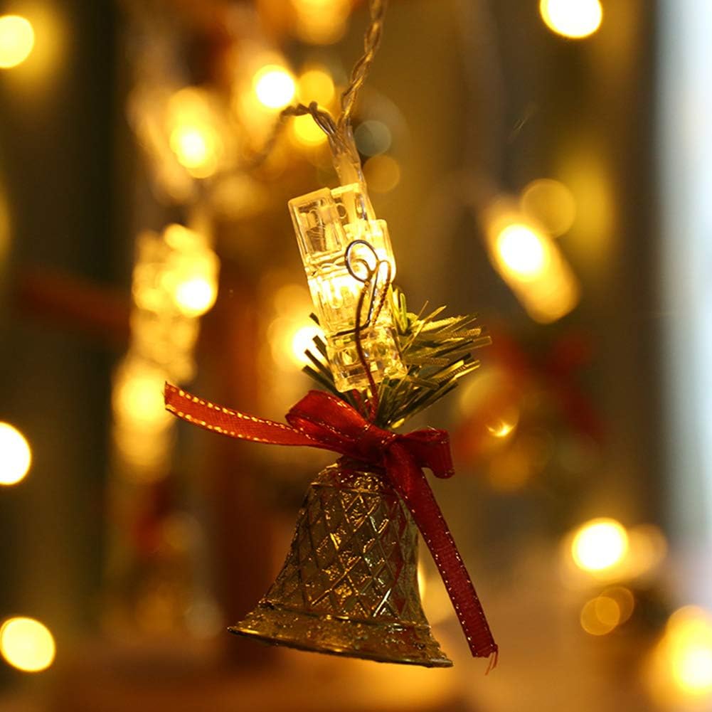 Skiennix Photo Clips String Lights - 20 LED Warm White Fairy Lights, 9.8Ft for Dorm & Party Décor