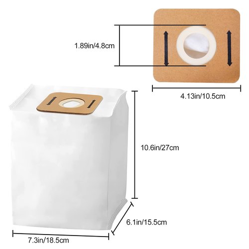 KEEPOW 20 Pack VACBP6 Vacuum Bags for Atrix, 8 Quart HEPA Filter Bag Replacement for Atrix Ergo Backpack Vacuum VACBP1, VACBP36V, VACBPAI