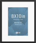 VCK 8x10 Picture Frame - Premium Black Aluminum Metal Frame with Tempered Glass | Versatile Display for 5x7 or 8x10 Photos