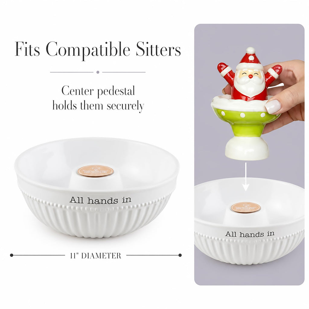 Mud Pie Serving Bowl; 4 1/2" x 11" dia