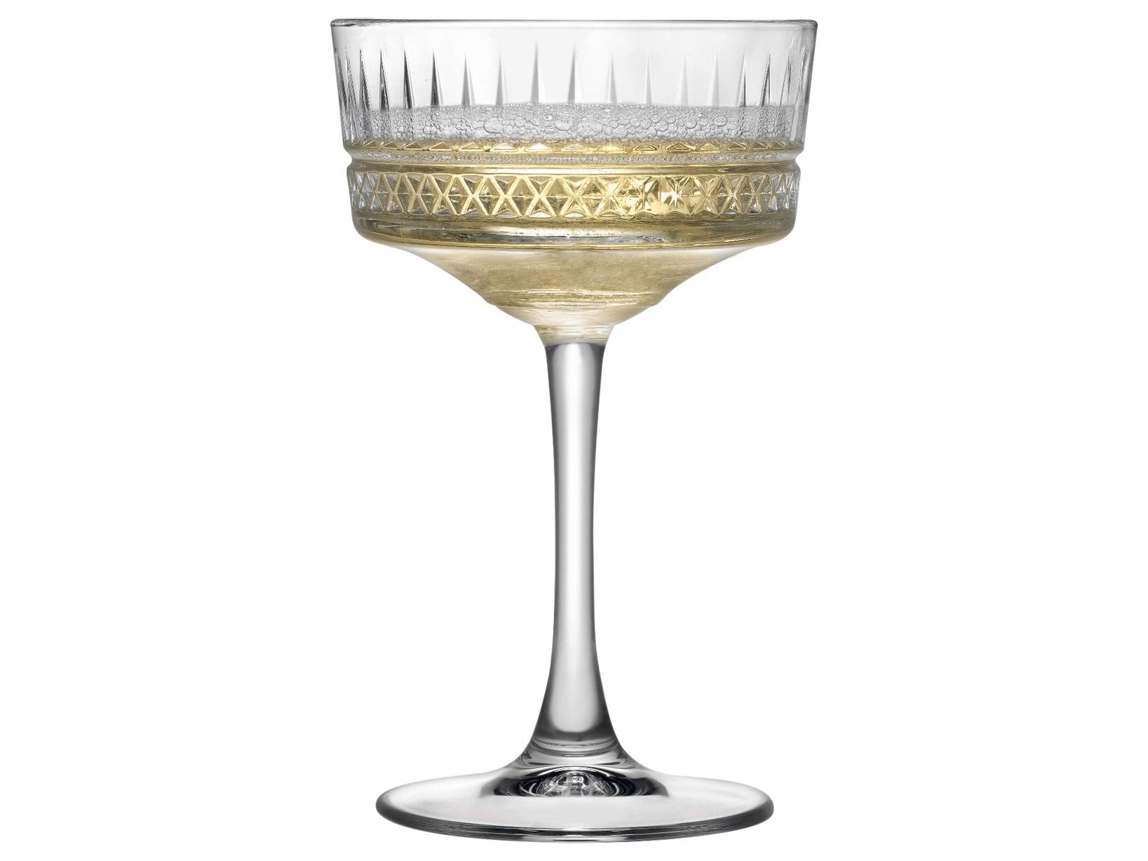 Pasabahce Vintage Coupe Glasses Set Of 6 - Exclusive Champagne, Cocktail, Martini, Wine Glasses - Long Stem Glassware - 8.8 oz - Perfect for Parties, Gifts, Housewarming, Weddings,Aniversary