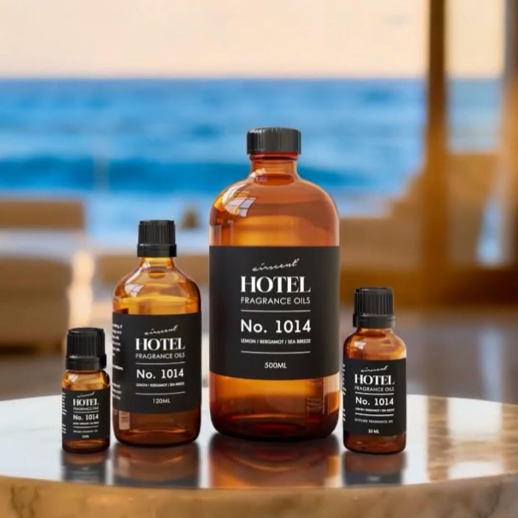 AirScent Hotel Diffuser Oil No. 1014 - Iconic 5-Star Coastal Blend - Lemon Bergamot Sea Breeze - 120 mL for Ultrasonic Diffusers
