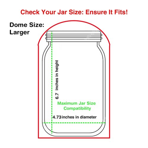 Large Glass Dome for Pakusane Sourdough Starter Heating Pad Accessories Durable Clear Glass Cover-Larger((6.7" *4.73") (GlassDome-Larger)