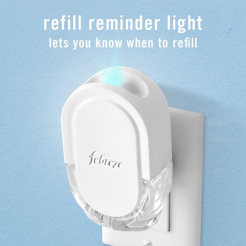 Febreze Plug-in Air Freshener, Odor-Fighting Scented Oil Refill, Air Fresheners for Home, Bathroom and Kitchen, Long Lasting, Unstopables Fresh Scent, 0.87oz Refills, Multi Color, 3 Count