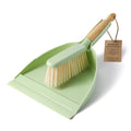 Dust Pan and Brush Set - Small Dustpan and Brush Set, Handheld Broom and Dustpan Set, Brush and Dust Pan Set for Car, Pet Care, Office, 14 x 8.7 inch, Green