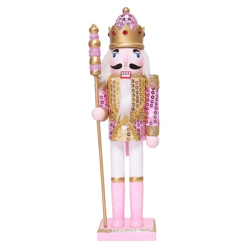 OEUVI Christmas Nutcracker Decor 11.8 Inch Wooden Nutcracker Ornament Soldier Figure Festive Collectible Nutcracker Gift Suitable for Table, Desktop, Fireplace Decoration Christmas Party Supplies