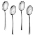 SOLEADER Extra Large Serving Spoons Set, 12 Inch Slotted Spoon, Premium Silverware, Cooking Spoon, Pasta Spoon, Buffet Spoons, 18/8 Stainless Steel, Pack of 4