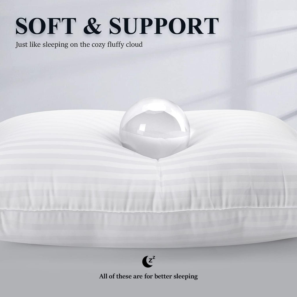 COZSINOOR Bed Pillows for Sleeping - Queen Size Hotel Quality Set of 2 | Breathable Cooling Down Alternative Microfiber for All Sleep Positions