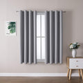 ChrisDowa Blackout Curtains - Thermal Insulated Room Darkening Panels for Bedroom & Living Room | Light Grey, 52 x 63 Inch