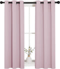 NICETOWN Blackout Curtain Panels - Thermal Insulated Drapes for Girls Room | Baby Pink & Lavender Pink, 29 x 45 Inch (1 Pair)