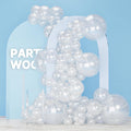 PartyWoo Clear Balloons - 120pcs Transparent Balloon Arch Kit for Weddings, Graduations & Parties | 5-18 Inch Sizes