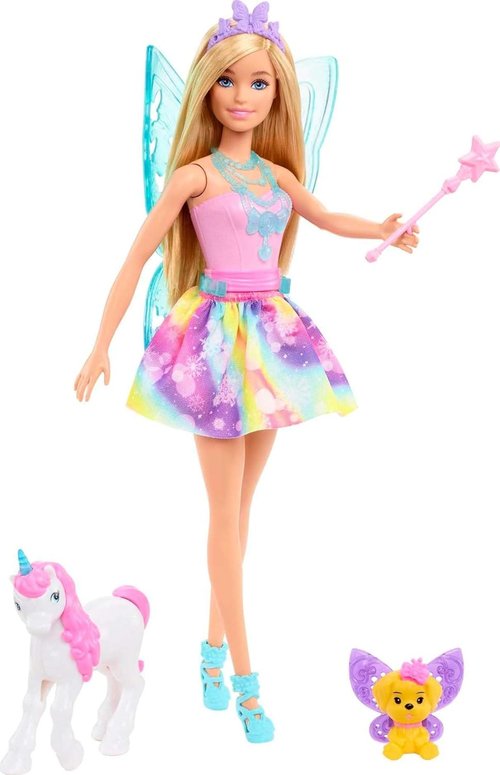 Barbie Dreamtopia Advent Calendar - Fantasy-Themed with 24 Surprises, Dolls, Pets & Accessories